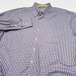 Peter Miller Men's‎ Button-down Purple Plaid Size XL
